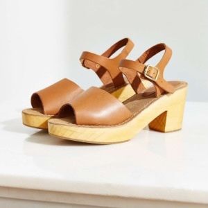 Ecote Leather Platform Sandals